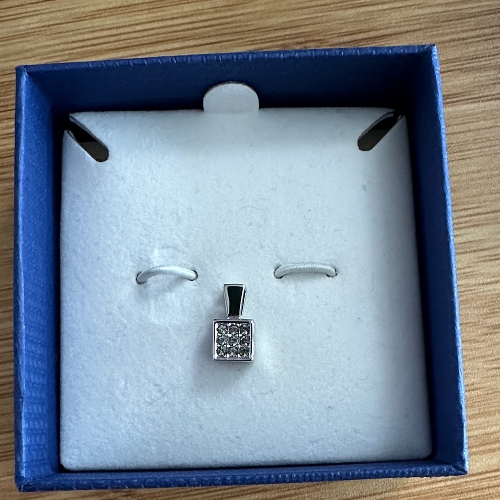 Swarovski crystal dice pendant